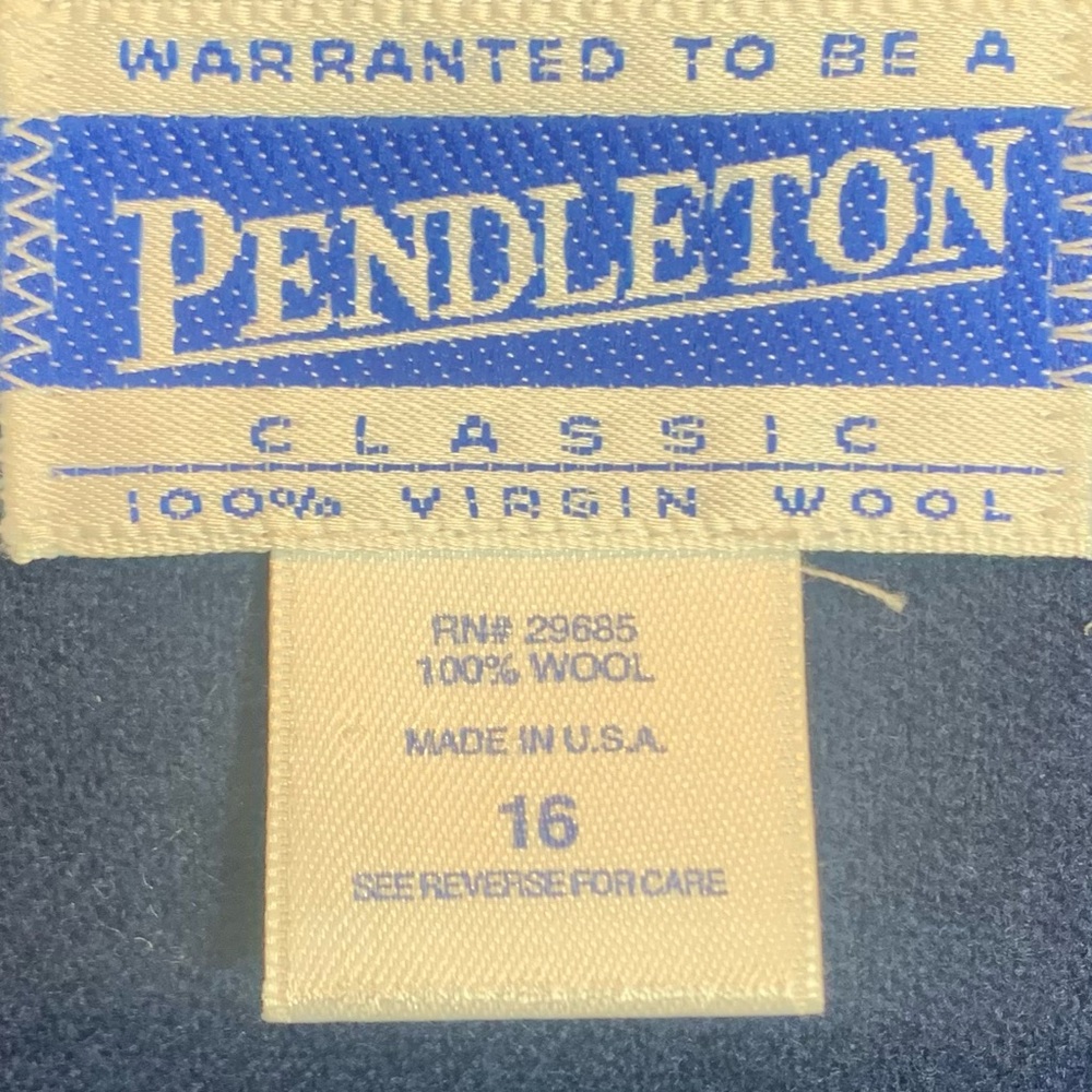 Pendleton Classic Wool Blazer Blue Lined Long Sle… - image 3
